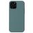 Mobigear Rubber Touch Coque iPhone 13 Mini Coque arrière en Silicone - Pine Green