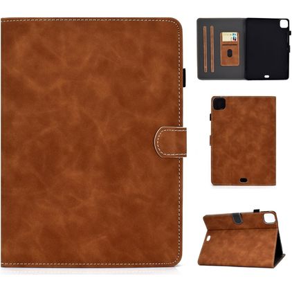 Mobigear Folio Coque iPad Air 5 (2022) Etui + Porte-crayon - Marron