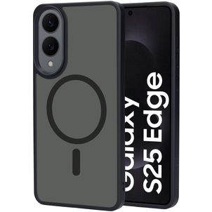 Mobiparts Hardcover Coque Samsung Galaxy S25 Edge MagSafe Coque arrière Rigide - Noir
