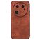 Mobigear Fabric Coque OPPO Find X6 Coque arrière Rigide - Marron