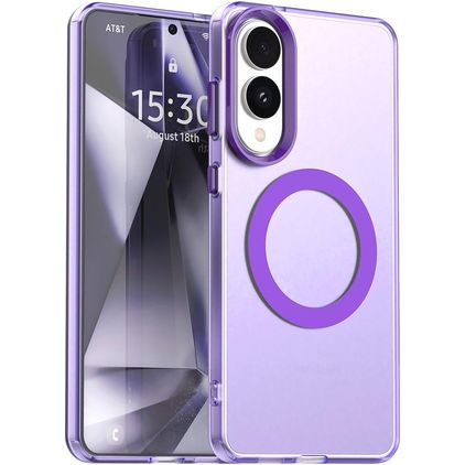 Mobigear Shockproof Samsung Galaxy S25 Edge MagSafe Plastique rigide Coque arrière - Violet