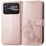 Mobigear Clover Housse POCO C40 Etui Porte-Monnaie - Rose doré