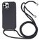 Mobigear Lanyard iPhone 16 Pro Coque avec cordon en Silicone - Noir