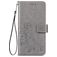 Mobigear Clover Housse OPPO Reno 4 Etui Porte-Monnaie - Gris