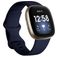Mobigear Sport Dual Bracelet Silicone Fitbit Sense Fermeture à clou et passant - Dark Blue