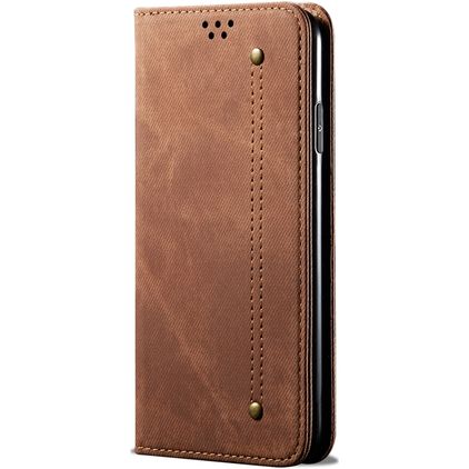 Mobigear Denim Slim Realme X50 Étui Portefeuille - Marron