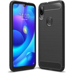 Mobigear Brushed Slim Coque Xiaomi Mi Play Coque arrière en TPU Souple - Noir