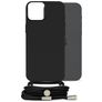 Mobilize Lanyard Gelly iPhone 15 Plus Coque avec cordon en TPU Souple - Noir