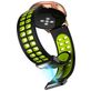 Mobigear Sport Plus Mag Bracelet Silicone Smartwatch Fermeture magnétique - Connexion universelle de 22 mm - Noir / Vert