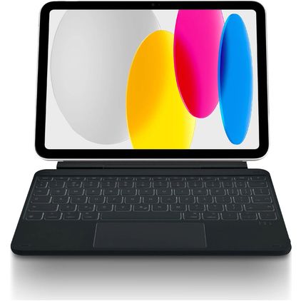 Decoded Keyboard Coque iPad 10 (2022) Etui Clavier Bluetooth QWERTY - Noir