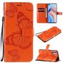 Mobigear Butterfly Housse OPPO Reno 4 Etui Porte-Monnaie - Orange