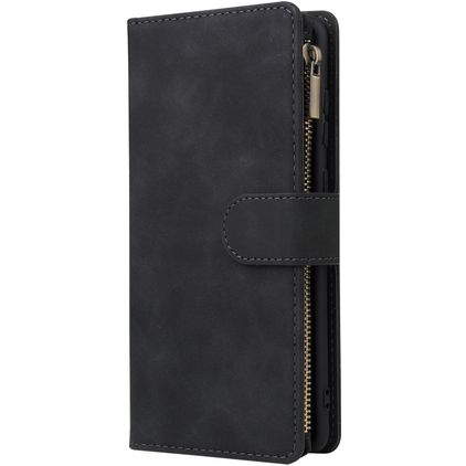 Mobigear Zipper Housse Samsung Galaxy Note 10 Lite Etui Porte-Monnaie - Noir