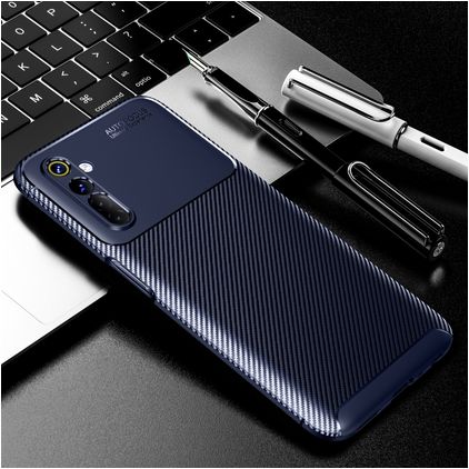 Mobigear Racing Coque Realme 6 Coque arrière en TPU Souple - Bleu