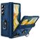 Mobigear Armor Ring Samsung Galaxy Z Fold 6 Plastique rigide Coque arrière Antichoc avec bague de maintien - Bleu marine