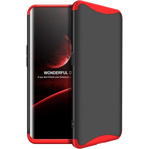 Mobigear TriGuard Coque OPPO Find X Coque arrière Rigide - Noir / Rouge