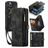 Caseme 008 Housse iPhone 12 Etui avec Coque Détachable Porte-Monnaie - Noir