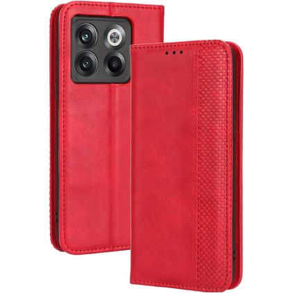 Mobigear Sensation Housse OnePlus 10T Etui Porte-Monnaie - Rouge