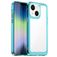 Mobigear Crystal Coque iPhone 14 Coque arrière Rigide - Transparent / Turquoise