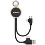 Mobiparts Multicable - Câble USB-A / USB-C vers Apple Lightning / USB-C 0.2 mètre - Noir