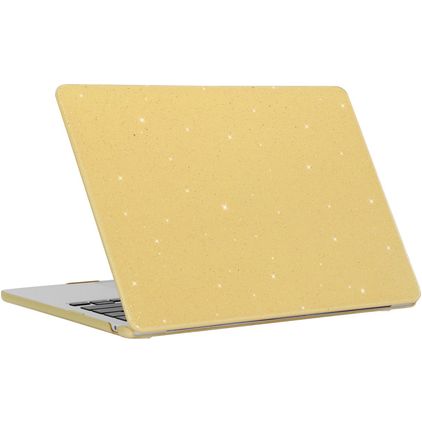 Mobigear Sparkling Cream MacBook Pro 13 Pouces (2016-2023) Coque - Jaune - Model A1706 / A1708 / A1989 / A2159 / A2289 / A2251 / A2338