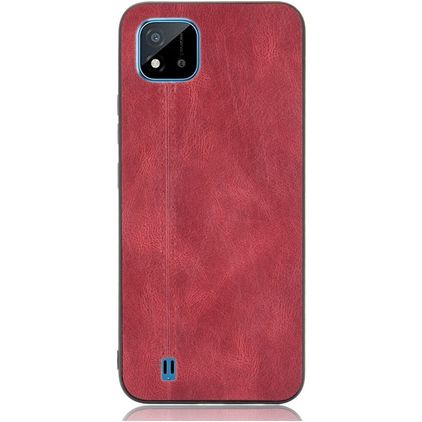 Mobigear Stitch Coque Realme C11 (2020) Coque arrière - Rouge