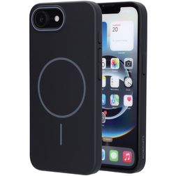 Mobiparts Slim Line Coque iPhone 16e MagSafe Coque arrière Rigide - Onyx Black