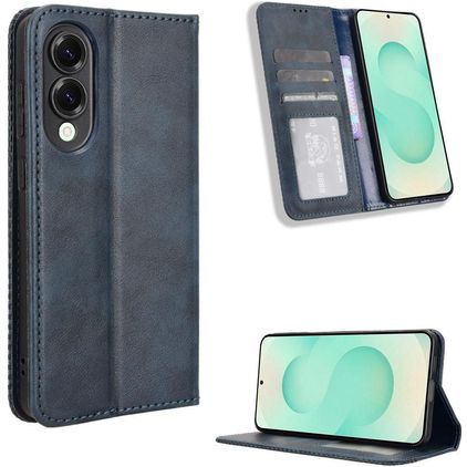 Mobigear Sensation Housse Samsung Galaxy S25 Edge Etui Porte-Monnaie - Bleu