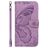 Mobigear Butterfly Housse Samsung Galaxy S25 Etui Porte-Monnaie - Violet