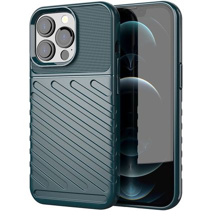 Mobigear Groove Coque iPhone 13 Pro Max Coque arrière en TPU Souple - Vert