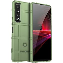 Mobigear Rugged Shield Coque Sony Xperia 1 V Coque arrière en TPU Souple Anti-Chocs - Vert