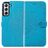 Mobigear Mandala Housse Samsung Galaxy S21 FE Etui Porte-Monnaie - Bleu
