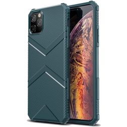 Mobigear Diamond Coque iPhone 11 Pro Max Coque arrière en TPU Souple - Bleu Marin