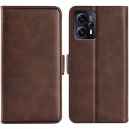Mobigear Slim Magnet Housse Motorola Moto E13 Etui Porte-Monnaie - Marron