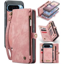 CaseMe 008 Google Pixel 9 Pro XL Coque Étui 2en1 avec coque amovible Portefeuille - Rose
