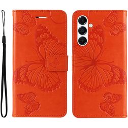 Mobigear Butterfly Housse Samsung Galaxy A26 Etui Porte-Monnaie - Orange