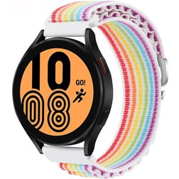 Mobigear Alpine Bracelet Nylon Smartwatch Fermeture boucle ardillon - Connexion universelle de 22 mm - Rainbow
