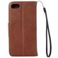 Mobigear Flowers Housse iPhone SE (2020) Etui Porte-Monnaie - Marron