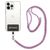 Mobigear Lanyard - Cordon de téléphone universel ajustable - Blanc / Bleu / Magenta