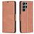Mobigear Excellent Housse Samsung Galaxy S24 Ultra Etui Porte-Monnaie - Marron