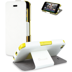 Muvit iFlip Folio Housse iPhone 5C Etui - Blanc