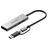 Cygnett Unite 4-in-1 Hub USB-A / USB-C vers USB-A / USB-C 0,15 mètre - Argent