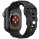 Mobigear Sport Armor Bracelet Silicone Apple Watch Fermeture à clou et passant - 49/46/45/44 mm - Noir