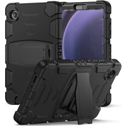 Mobigear ShieldStand Samsung Galaxy Tab A9 (2023) Plastique rigide / Silicone Coque arrière + Support - Noir
