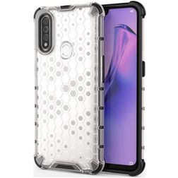 Mobigear Honeycomb Coque Transparente OPPO A31 Coque arrière Rigide Anti-Chocs - Transparent