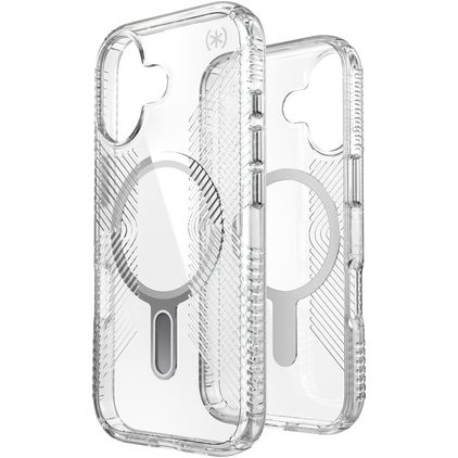 Speck Presidio Perfect Clear Grip Transparent iPhone 17 MagSafe Plastique rigide Coque arrière Antichoc - ClickLock