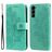 Mobigear Flowers Housse Samsung Galaxy S23 Etui Porte-Monnaie - Vert