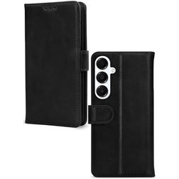 Mobilize Wallet Housse Samsung Galaxy A16 Etui en Cuir Véritable Porte-Monnaie - Noir