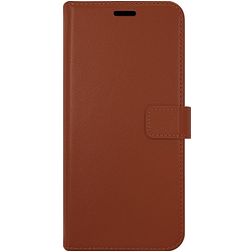 Valenta Gel Skin Housse iPhone 12 Pro Max Etui en Cuir Véritable Porte-Monnaie - Marron