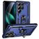 Mobigear Armor ring Coque Samsung Galaxy S25 Ultra Coque arrière Rigide Anti-Chocs avec Anneau-Support - Bleu