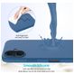 Mobigear Rubber Touch Coque iPhone 16 Coque arrière en Silicone - Bleu